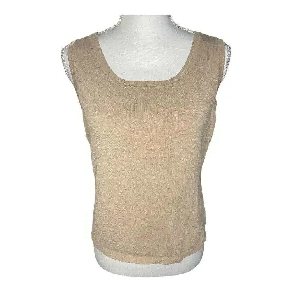 Erin London Women’s Medium Tan Sleeveless Top